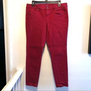 Women’s red jeans size 12 Petite - Loft outlet